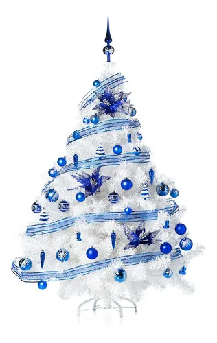 Producto Arbol Navidad Montañes Deluxe Blanco 1.80mt Adornos Deco Imagen