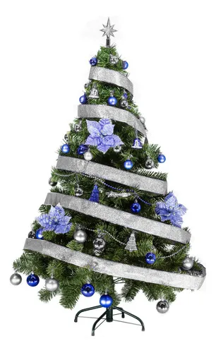 Producto Arbol Navidad Tronador 1,50mts Azul Plata X40 Cybermonday Imagen