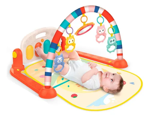 Producto Gimnasio Piano Manta Con Sonajeros Para Bebe Luz Sonido Imagen