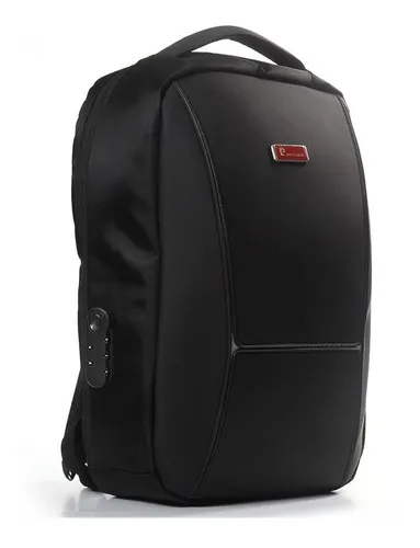Producto Mochila Pierre Cardin Portanotebook Color Negro Diseño De La Tela Liso Imagen