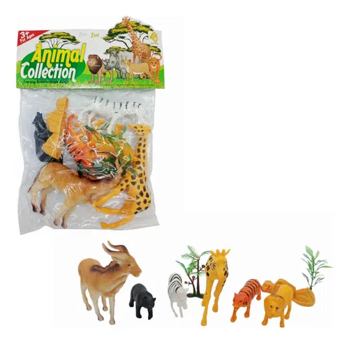 Producto Animales Muñecos De La Selva X8 Con Accesorios Imagen