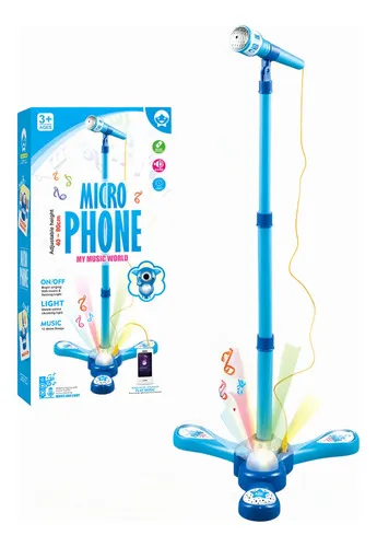 Producto Micrófono Infantil Karaoke Luces Conexión Mp3 Celular Imagen