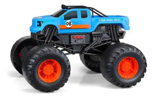 Producto Camion Monster Truck Camioneta Gigante Off Road Juguete Color Celeste Personaje Predator Imagen