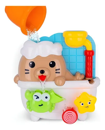 Producto Juguete Para El Baño Foca Lobo Marino Bañadera Cascada Agua Imagen